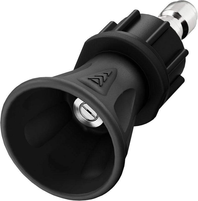 McKillans 40 Degree Pressure Washer Nozzle - Stainless Steel, High-Efficiency Cleaning, Durable Nozzle Guard with Rubberized Protection (4.0 Orifice) - Image 1